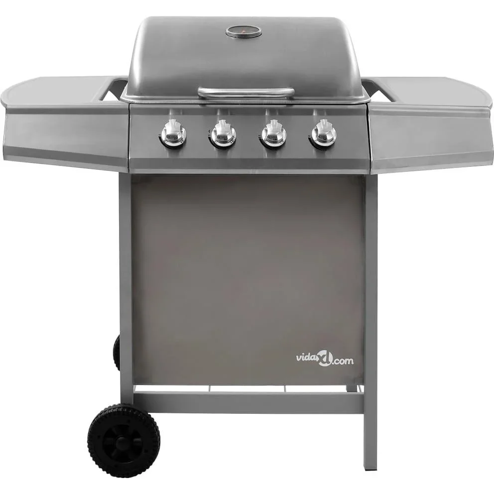 Gasgrill mit 4 Brennern silber - 1