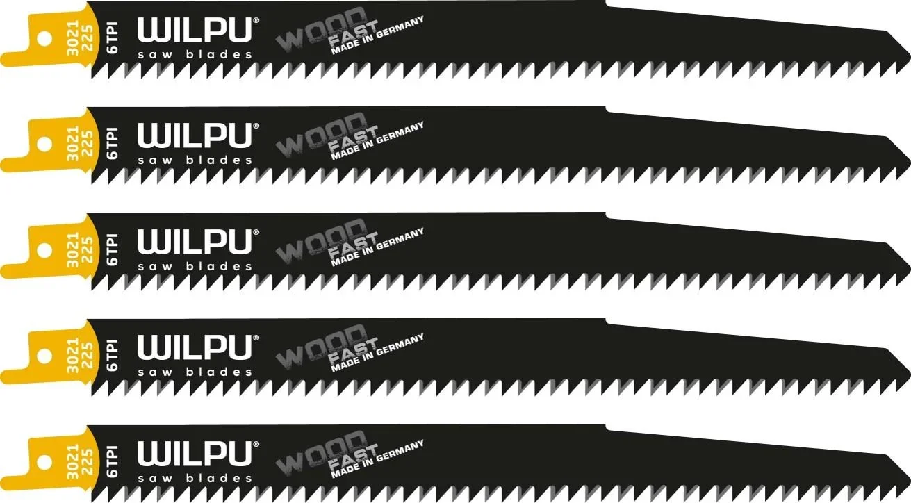 Sägeblatt 225 x 19 x 1,27 mm, 6 Z, aus HCS Stahl, 5 Stück - 0