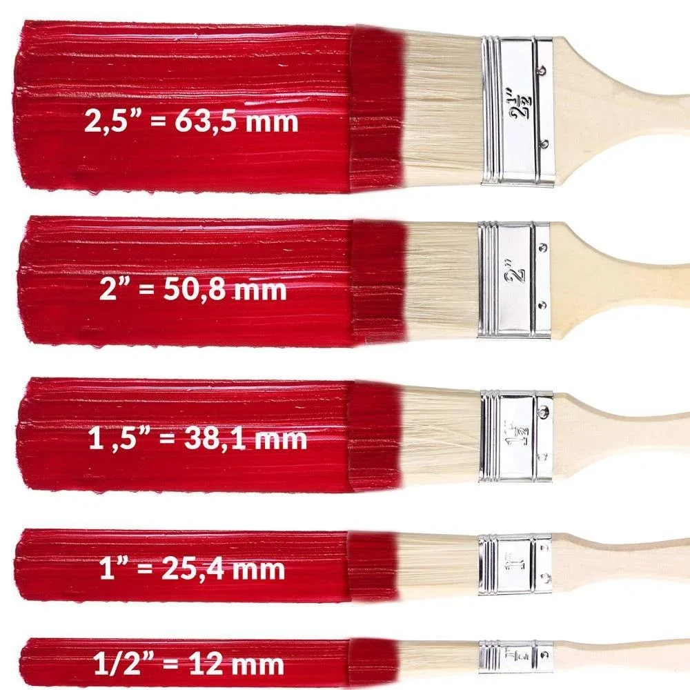 30-teiliges Pinselset - 5 verschiedene Pinsel - 0