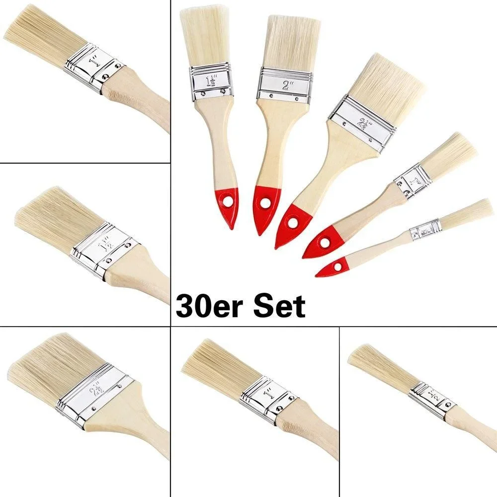 30-teiliges Pinselset - 5 verschiedene Pinsel - 2
