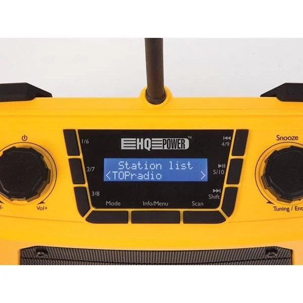Robustes Baustellenradio - DAB/DAB+/FM - 2 x 2,5 W - 1