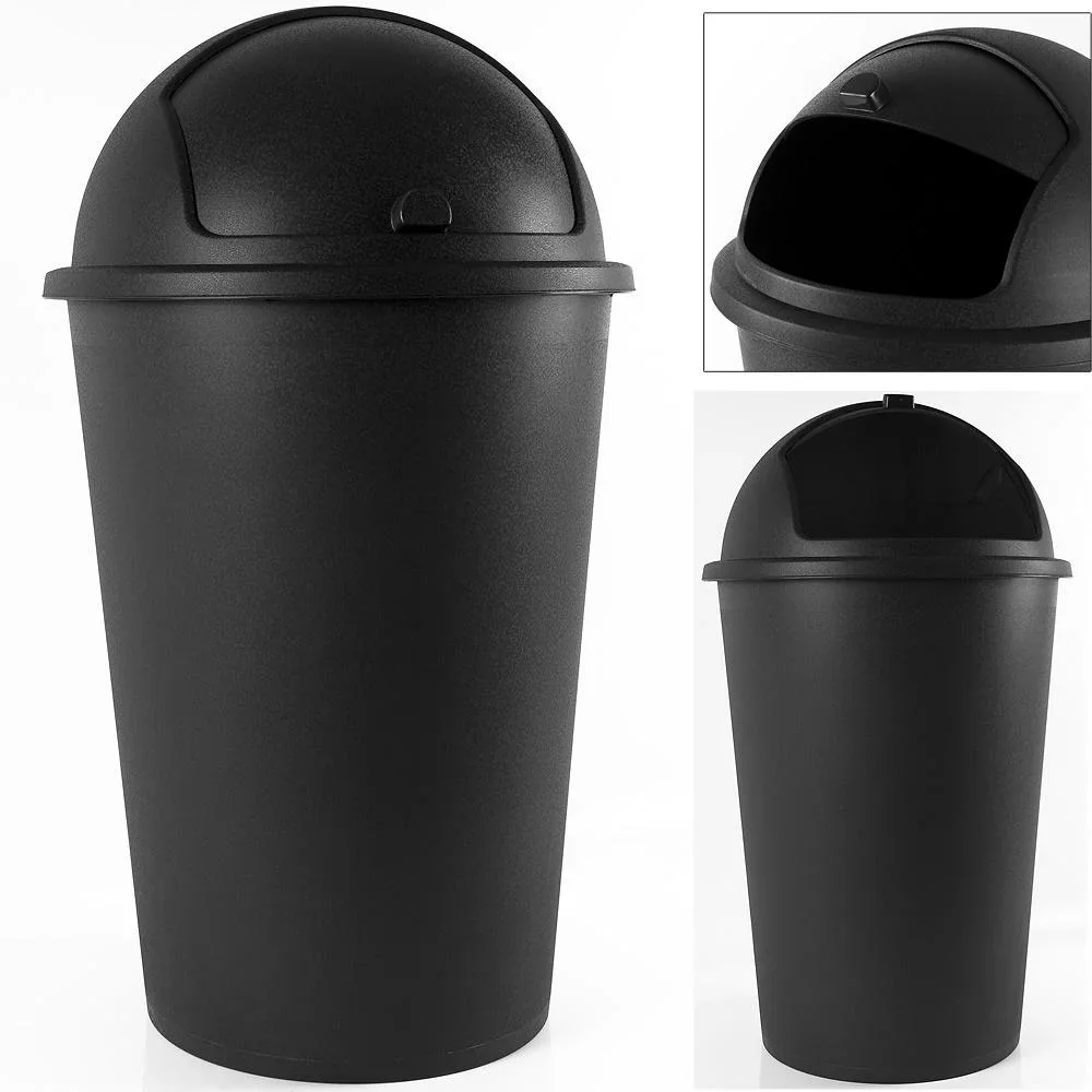 Mülleimer schwarz Kunststoff 50L - 2