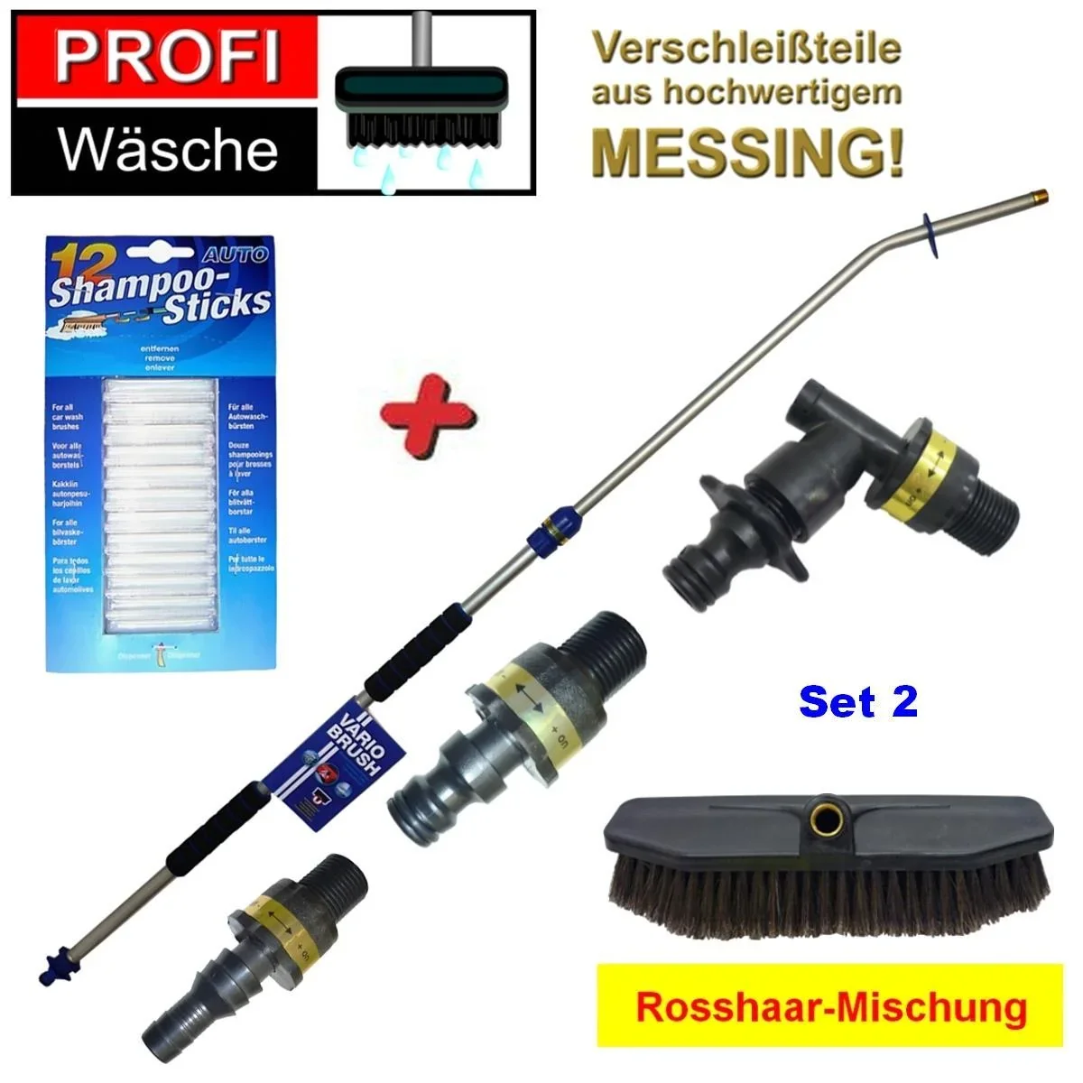 Waschset Profi für Großfahrzeuge, gerades Endstück - 1