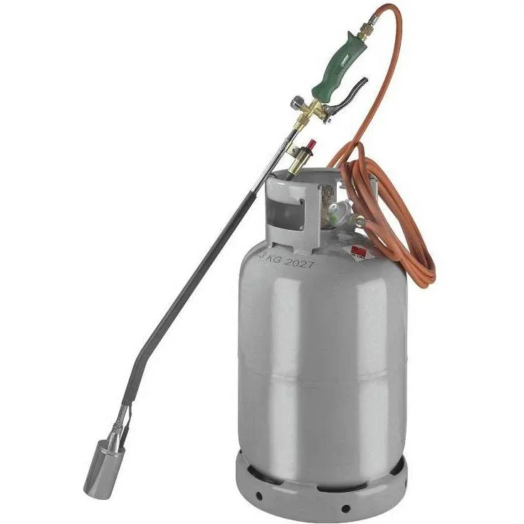 Unkrautverbrenner XXL mit 5 m. Gasschlauch, Druckregler und Toolland Gasflaschenwagen - 7