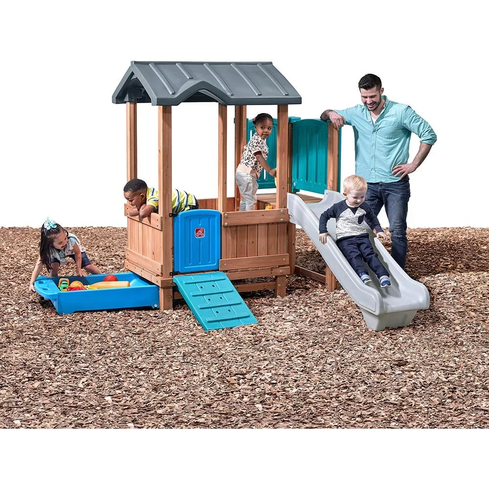 Woodland Adventure Playhouse & Slide - 1