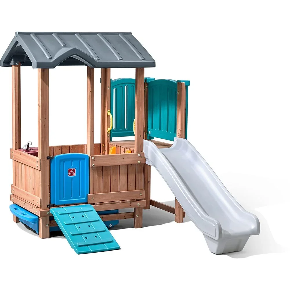 Woodland Adventure Playhouse & Slide - 9