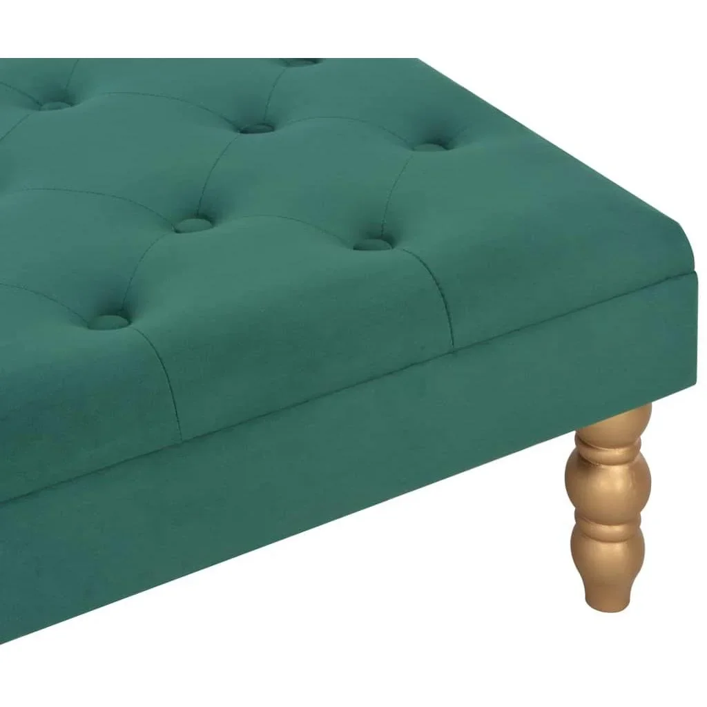 Hocker 60x60x36 cm Samt dunkelgrün - 2