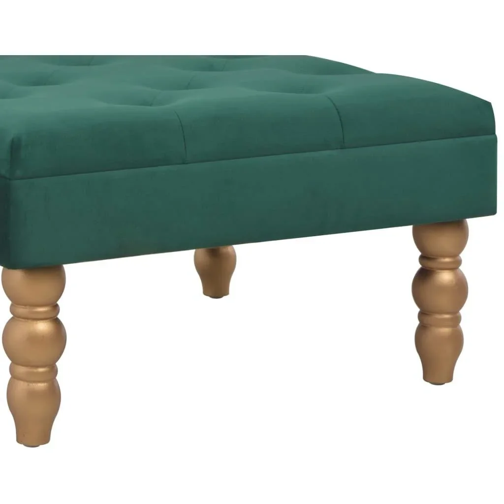 Hocker 60x60x36 cm Samt dunkelgrün - 4