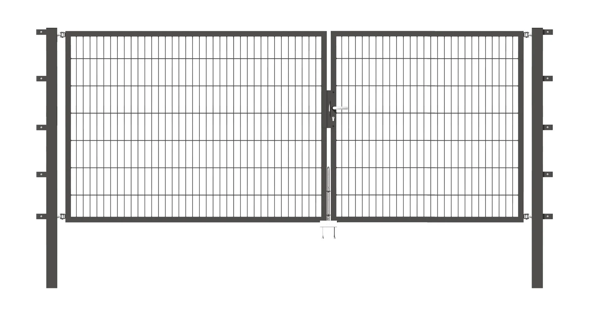 Doppeltor Flexo mit Zubehör, anthrazit, Breite 350 cm, Höhe 140 cm, PF: 80x80 cm - 1