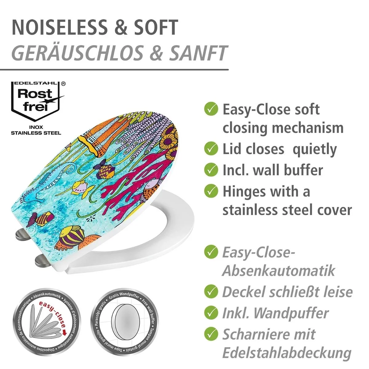 WC-Sitz Ocean Life, Rollin'Art Toilettensitz - 6