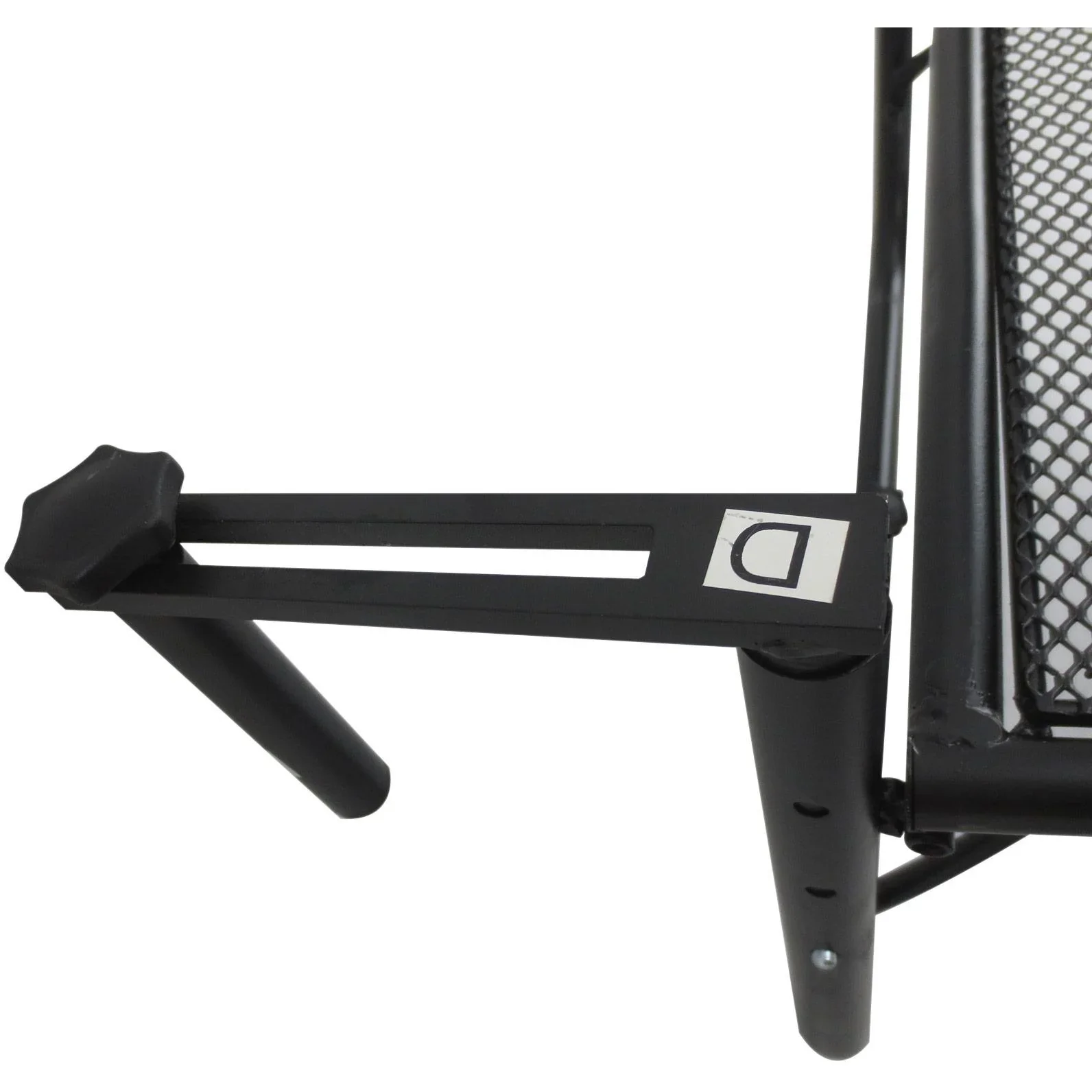 Balkonhängetisch Hängetisch höhenverstellbar halbrund Ø30 cm Terrasse Metall Schwarz L60 x B45 x H50 cm - 1