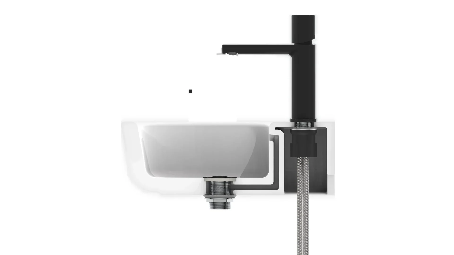 Waschtischarmatur "NEW YORK", Schwarz matt - 4