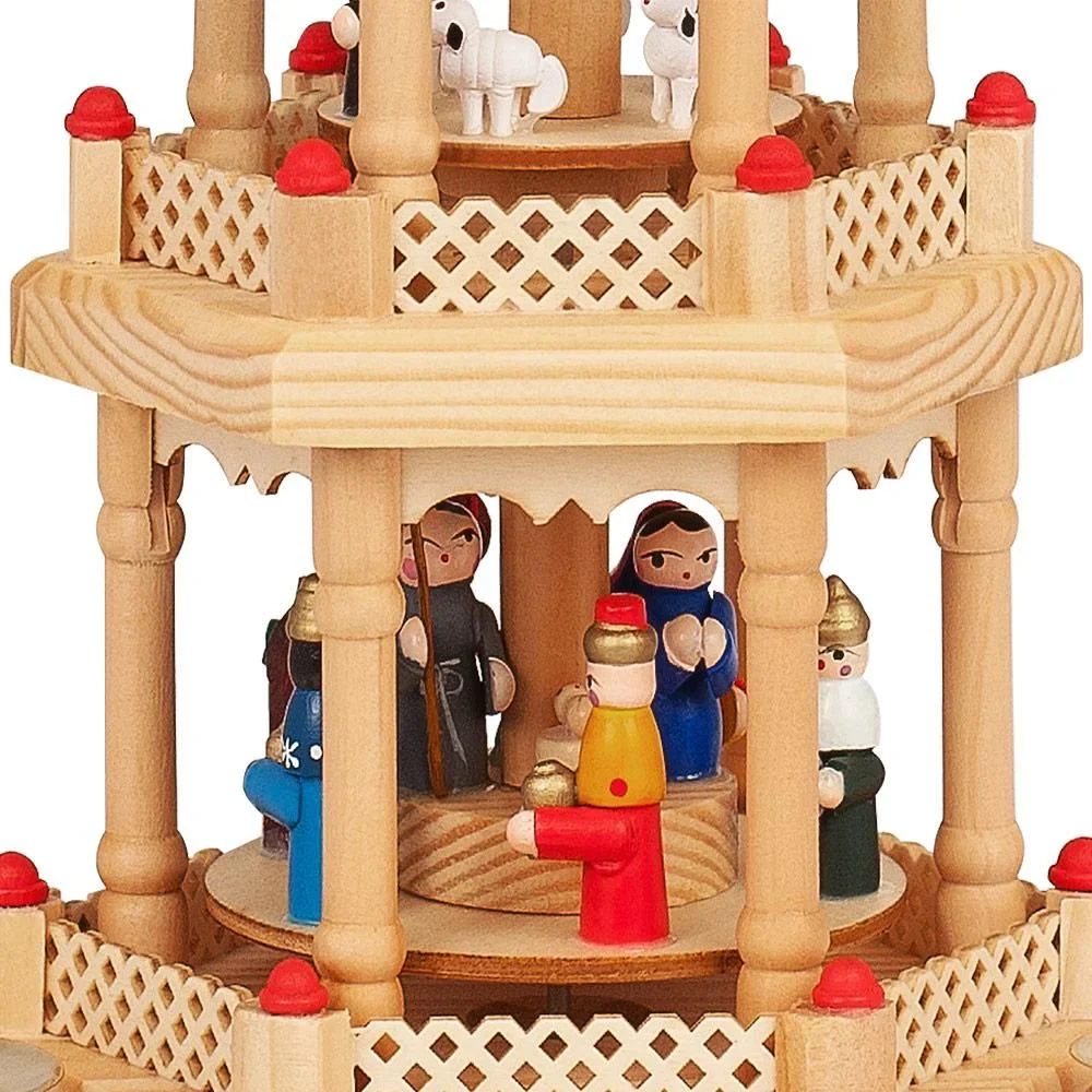 Weihnachtspyramide 31cm (Echtholz) - 1