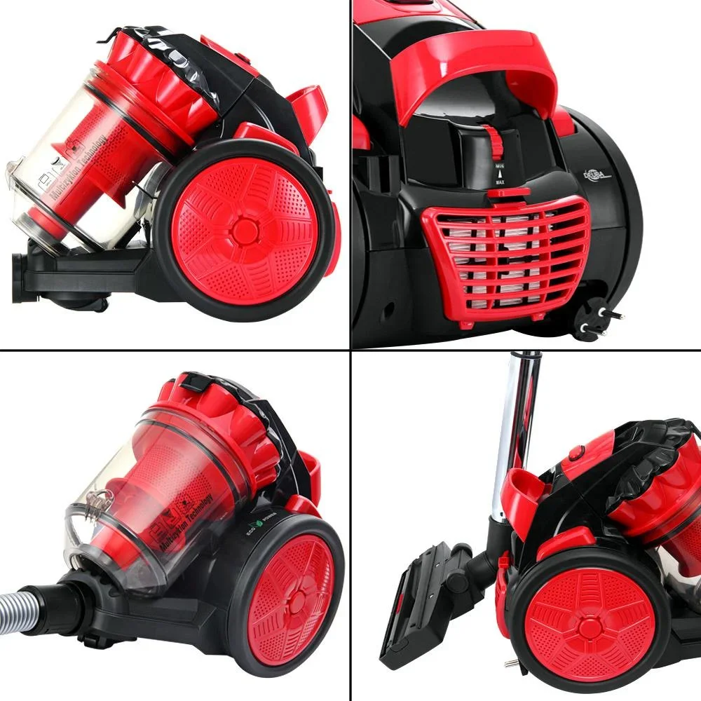 Staubsauger - max. 900 Watt - Eco Power - Multi Zyklon Rot - 4