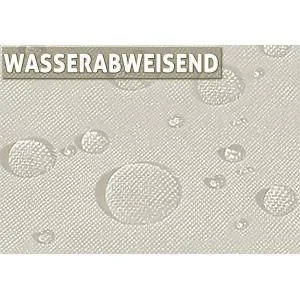 Sonnenschirm aus Aluminium - Ø 300cm - mit Girlande beige - 0
