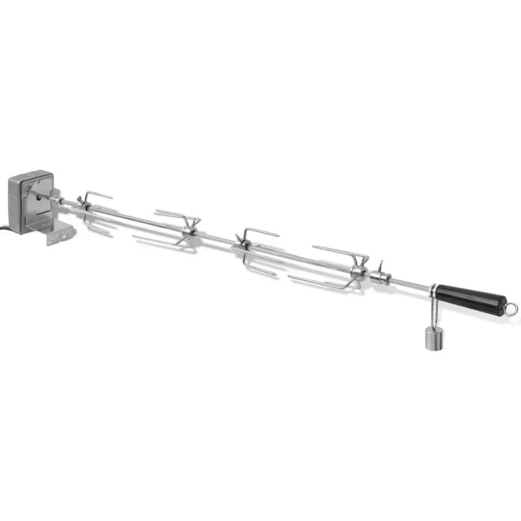 BBQ Rotisserie Spieß mit Motor Stahl 1000 mm - 1