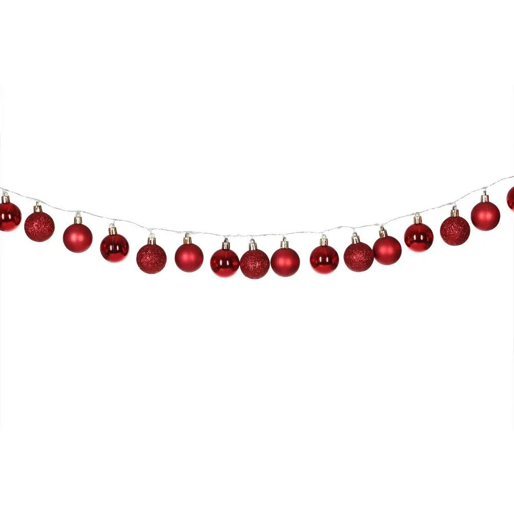 Weihnachtsbeleuchtung Kugeln Weihnachtsdekoration 40-LED - Rot - 2m und Perel Smart home Wifi plug- Android & IOS - 2
