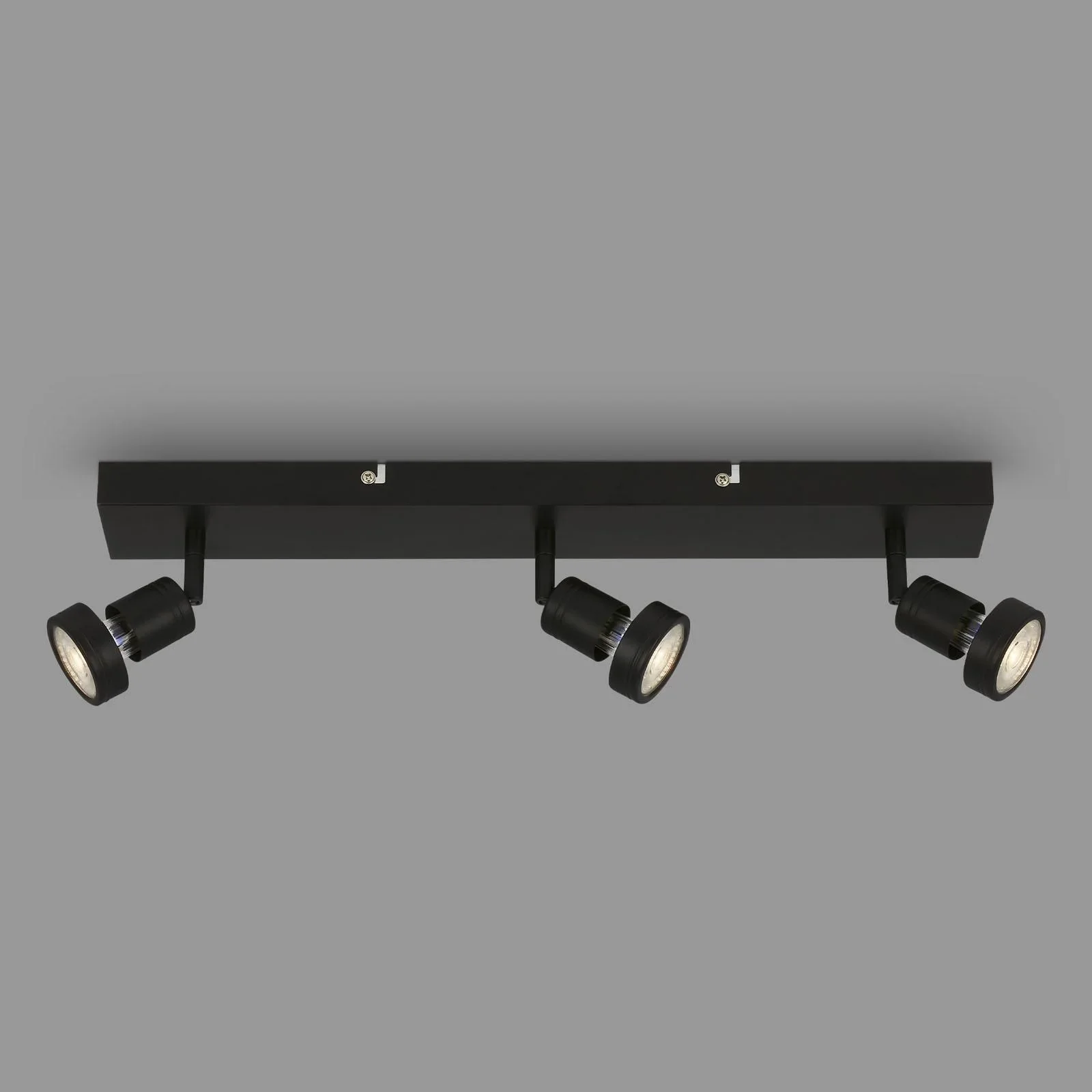 LED Spotleuchte 3-flammig, schwarz, 3 x GU10 Fassung, inklusive 3 x LED Leuchtmittel, 4,9 Watt, 460 lm, 3000 K - 4