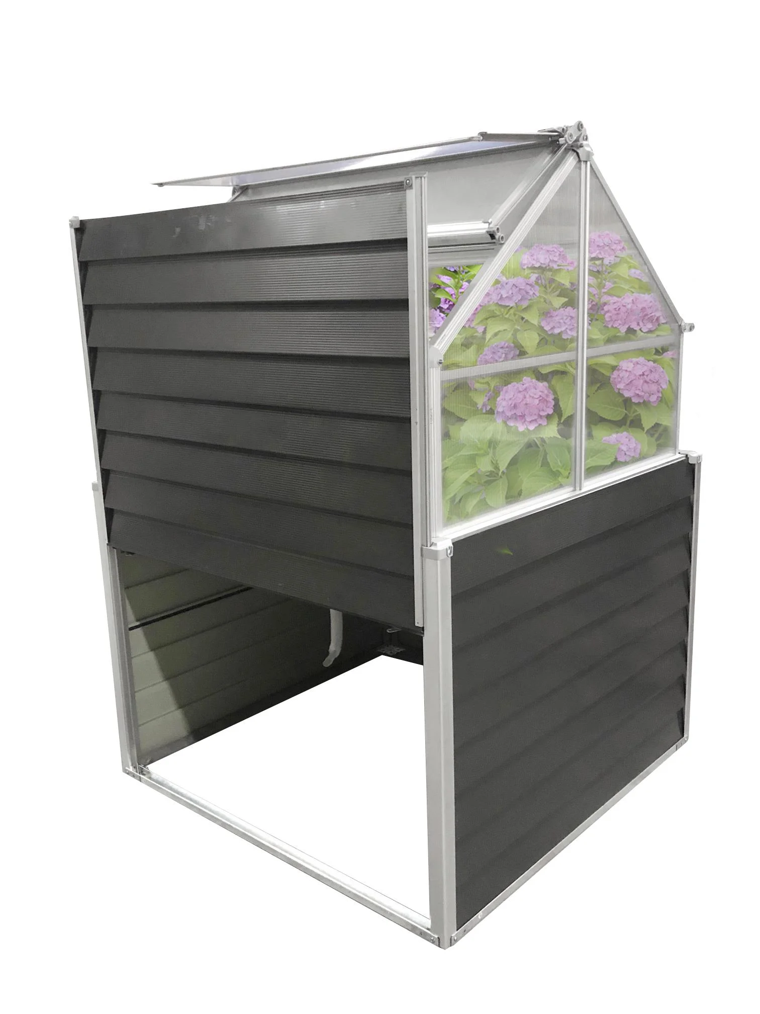 Hochbeet Grow & Store anthrazit, 120x120x81 cm - 2