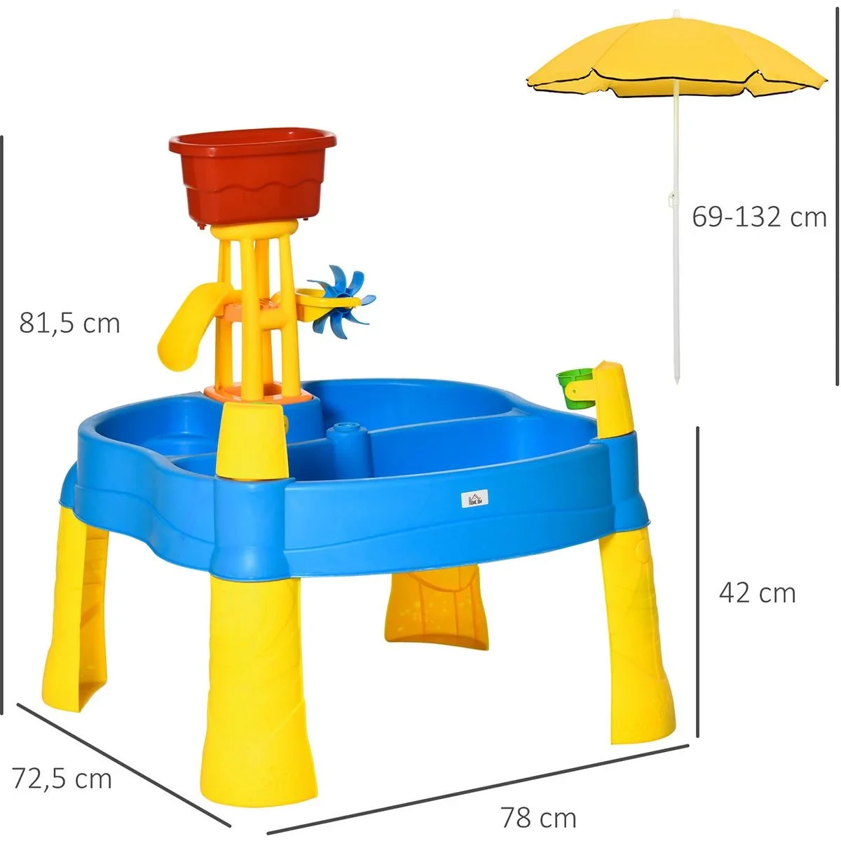 Spieltisch-Set 25-teilig - Kunststoff - 72,5 x 78 x 81,5 cm - 3
