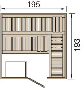 Design-Sauna KEMI 4 mit Glastür - 0