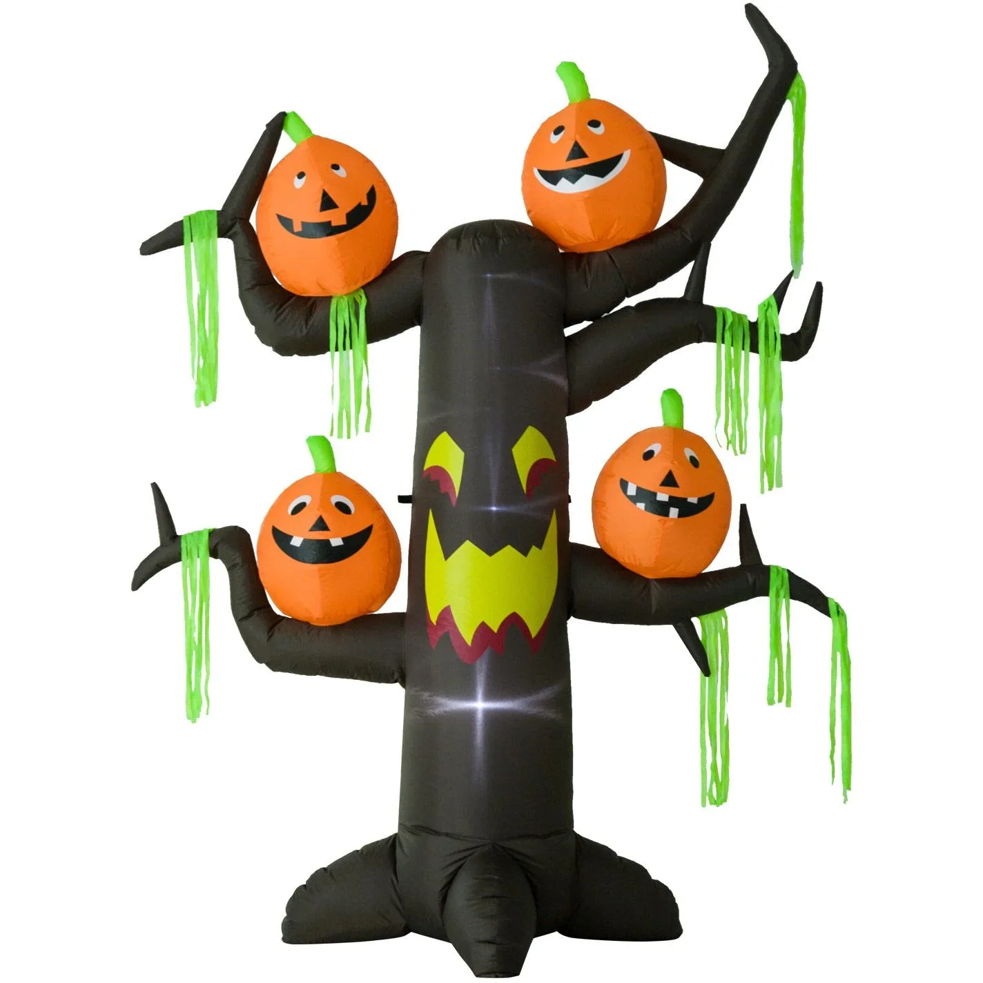 Aufblasbarer Baum mit Kürbissen Höhe: 2,4m Halloween Luftfigur mit LED - 2