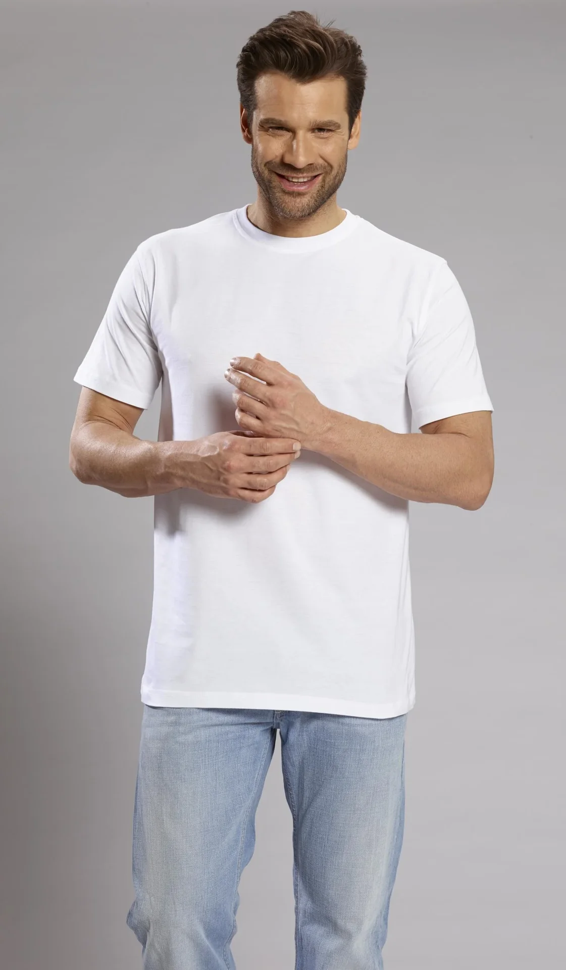 Big Size T-Shirt, weiß Gr.M - 1
