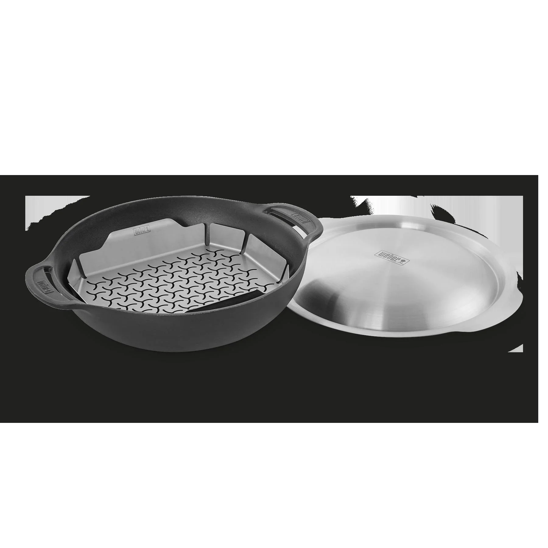 Wok - Gourmet BBQ System inklusive Deckel und Dünsteinsatz - 0