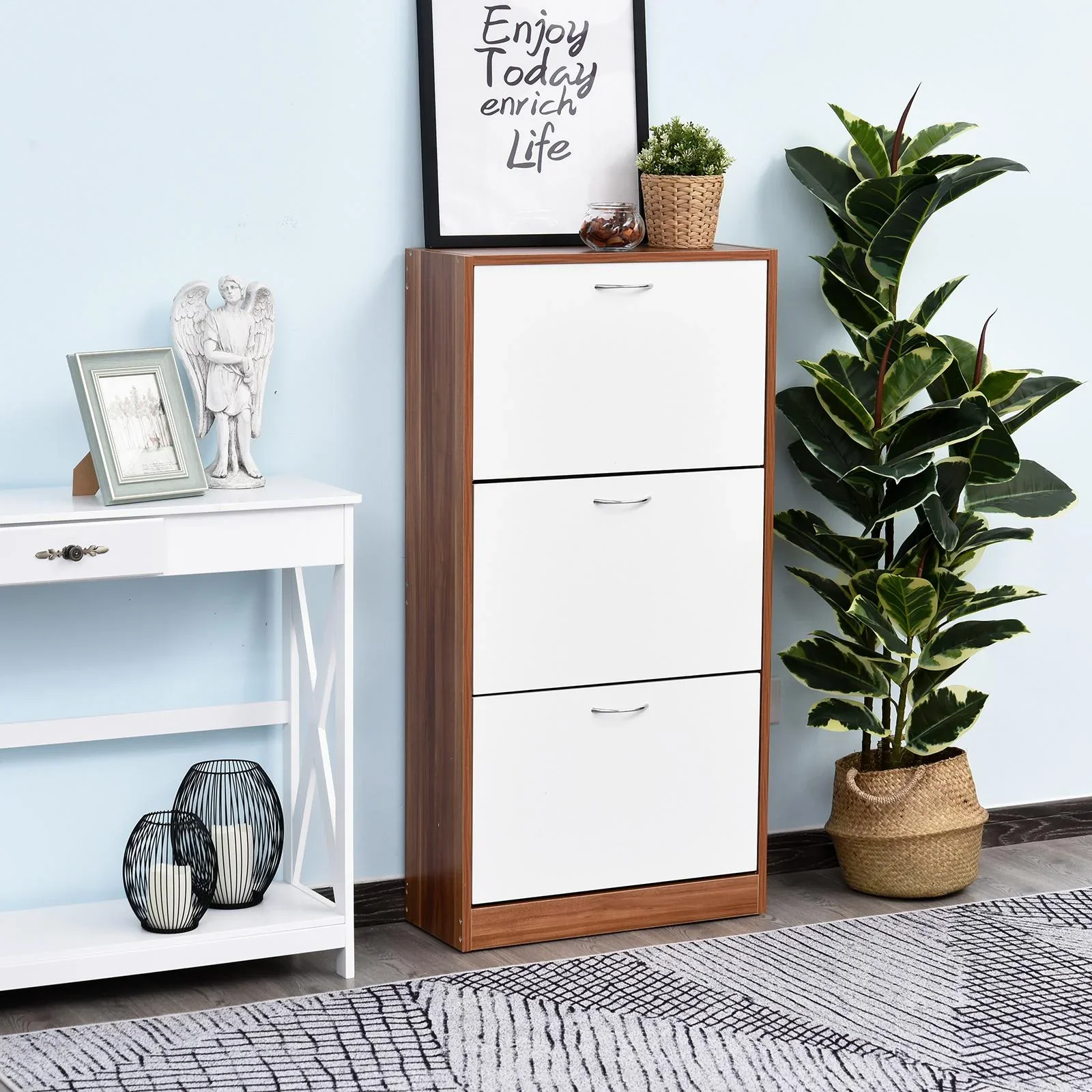 Schuhschrank mit Schublade - 0