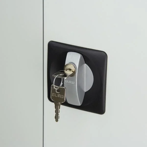 Flügeltürschrank RAL 7035, 195x92x42cm - 2