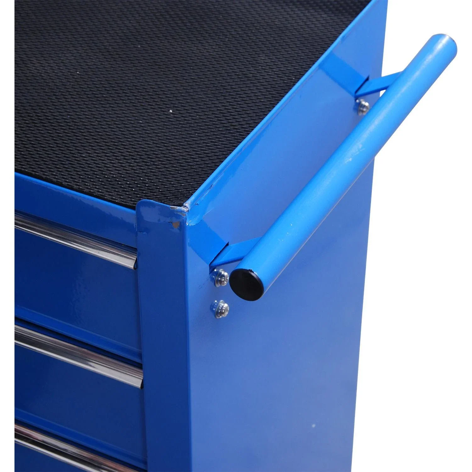 Werkstattwagen fahrbar abschließbar mit 5 Schubladen blau - 2