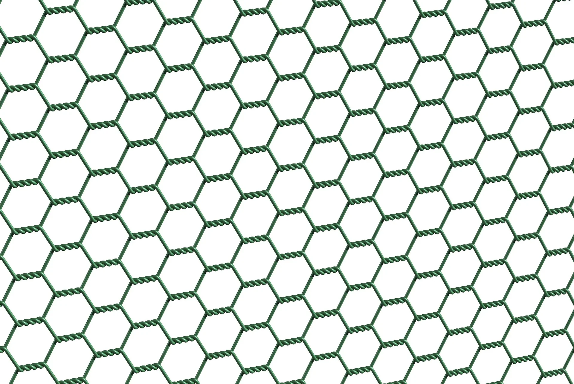 Sechseckgeflecht grün kunstoffbeschichtet, 100cm x 25m, 25x25cm, 1mm - 0