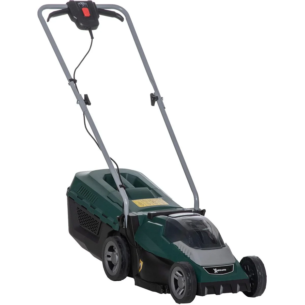 Akku-Rasenmäher mit 32 cm Schnittbreite 30 Liter Grasfangkorb mit 2,5 Ah Akku und Ladegerät 120 x 38 x 98 cm - 1