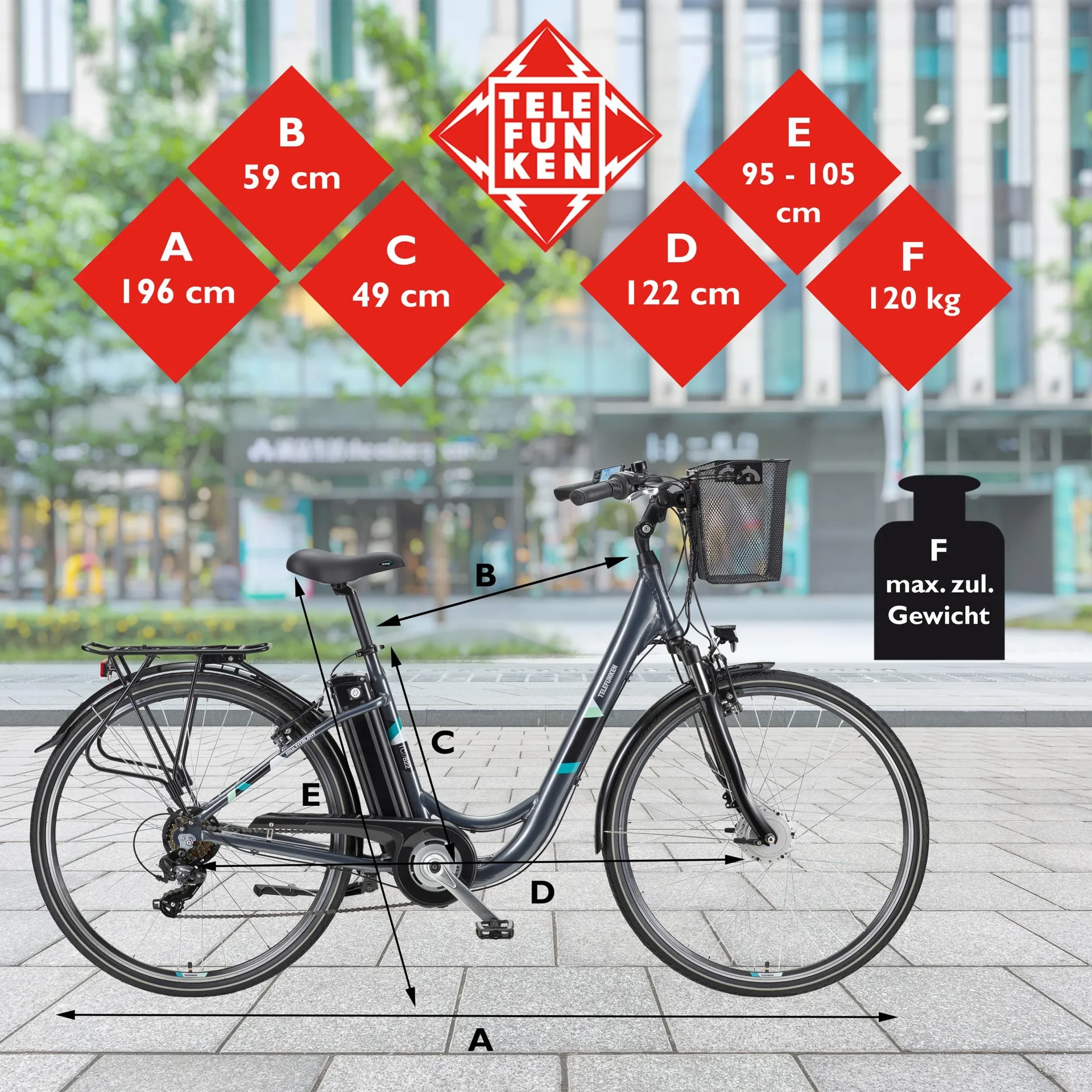 Unisex Alu-City E-Bike, 28 Zoll, 7-Gang Kettenschaltung, anthrazit, Multitalent RC822 - 2