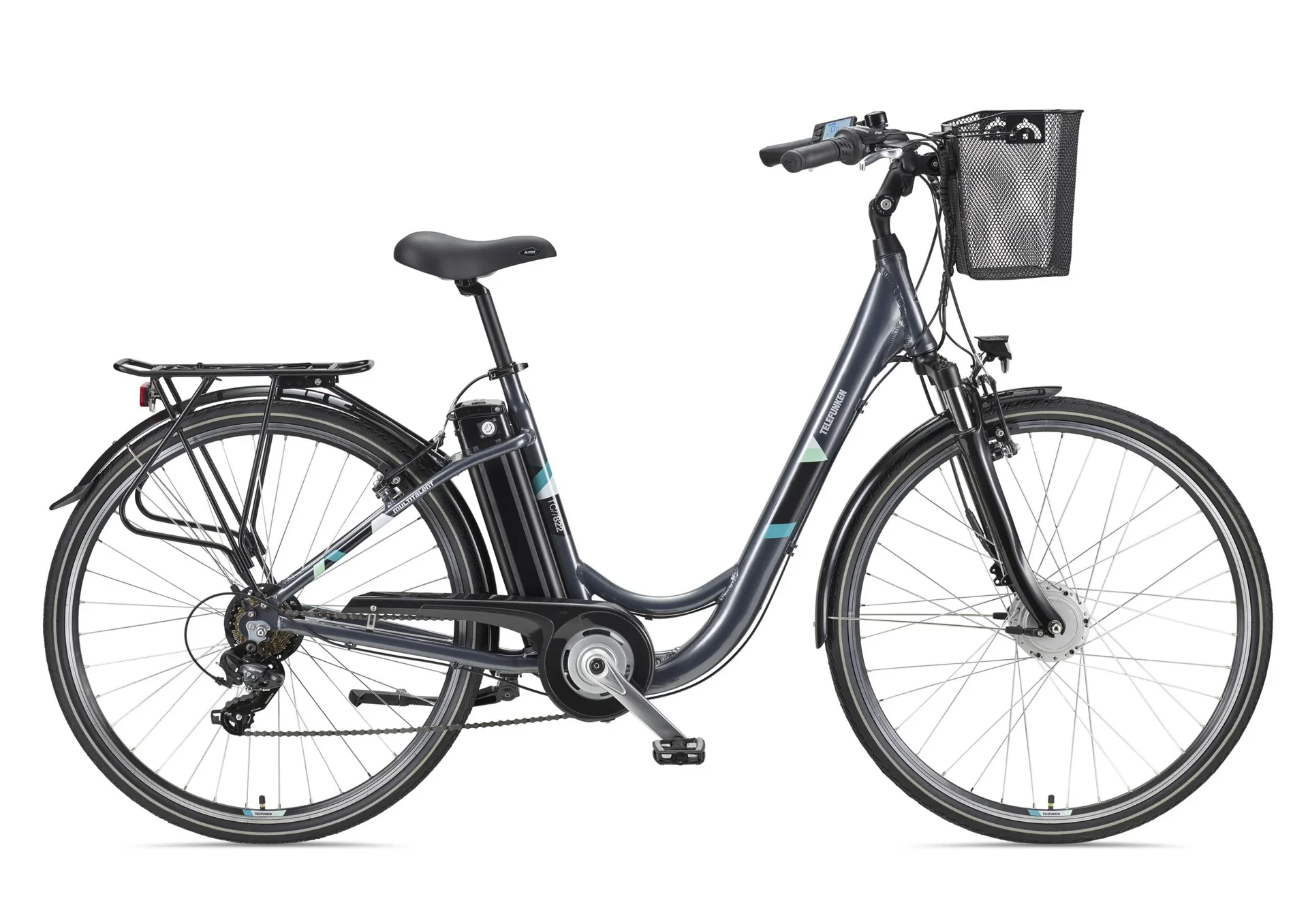 Unisex Alu-City E-Bike, 28 Zoll, 7-Gang Kettenschaltung, anthrazit, Multitalent RC822 - 7
