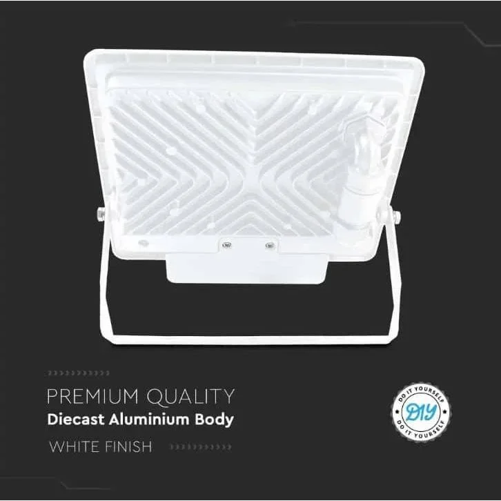 VT-158S LED-Flutlicht mit Sensor - 50W - 4000 Lm - 6500K - Weiß - 0