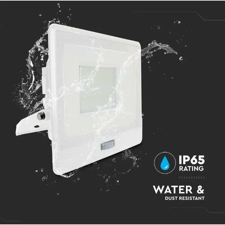 VT-158S LED-Flutlicht mit Sensor - 50W - 4000 Lm - 6500K - Weiß - 2