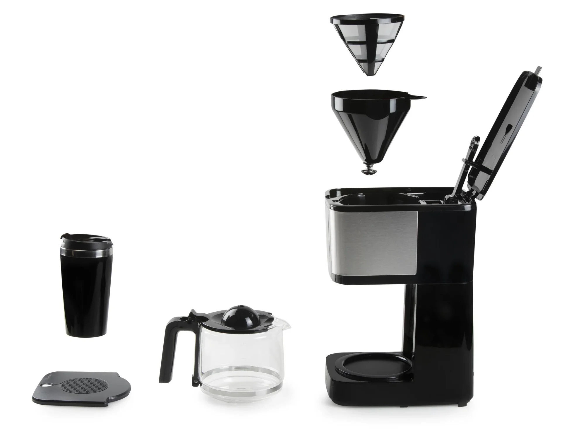 Kaffeeautomat 3in1 - Mit Timer/ Zeitvorwahl - ToGo-Becher 400 ml - Eiskaffee-Funktion - 1