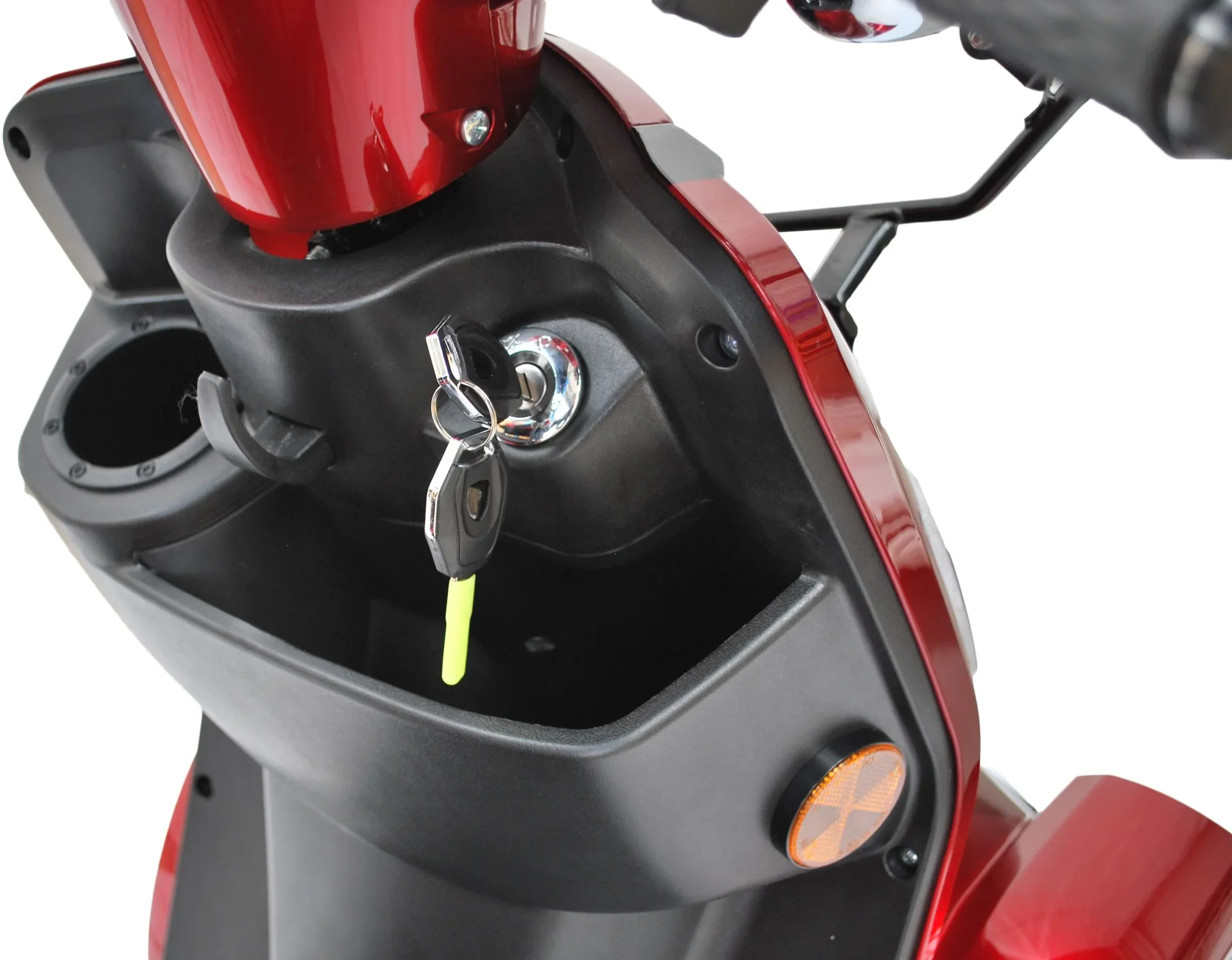 E-Scooter rot - 4 Räder - 25 km/h - mit Dach - Seniorenmobil - 7