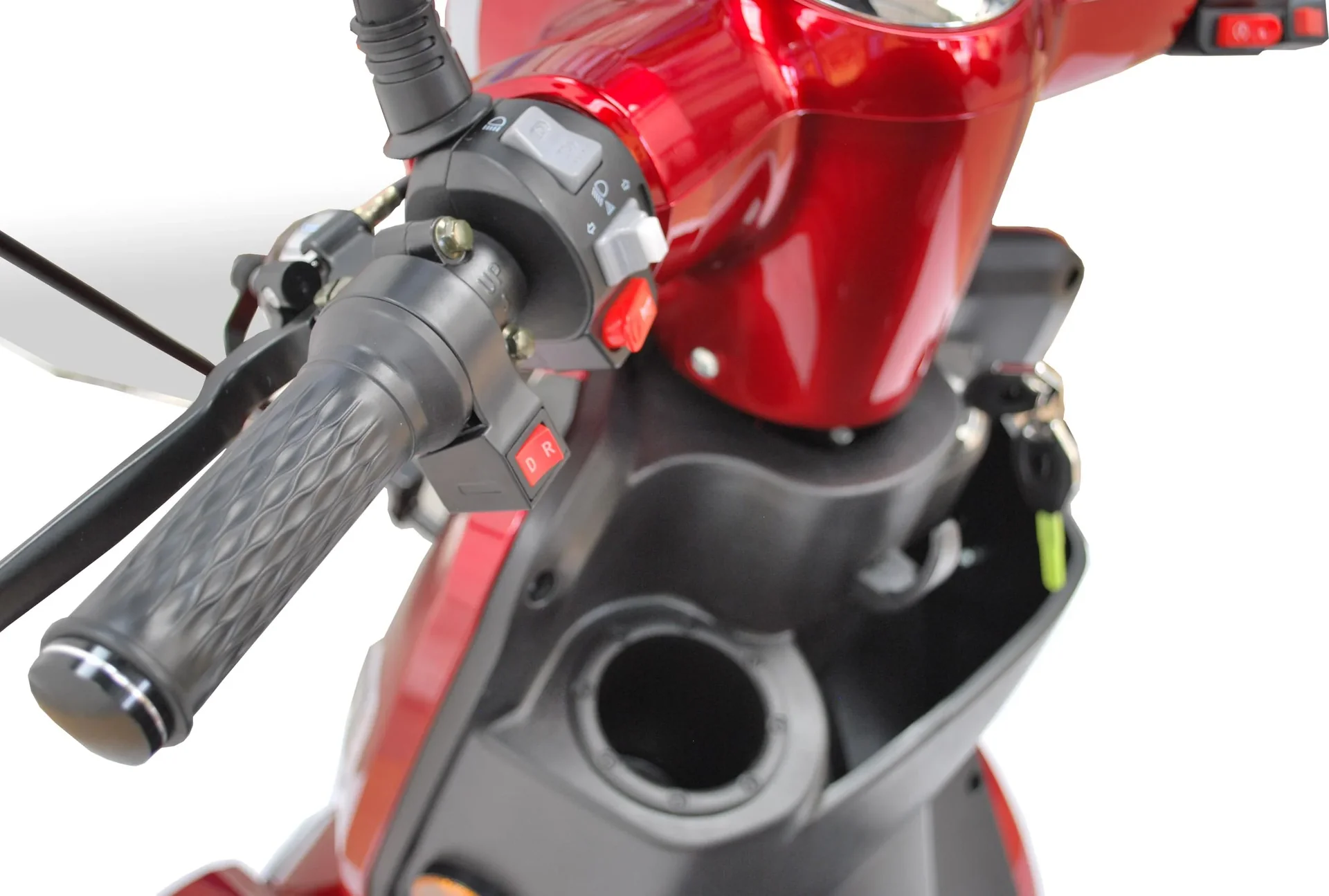 E-Scooter rot - 4 Räder - 25 km/h - mit Dach - Seniorenmobil - 8