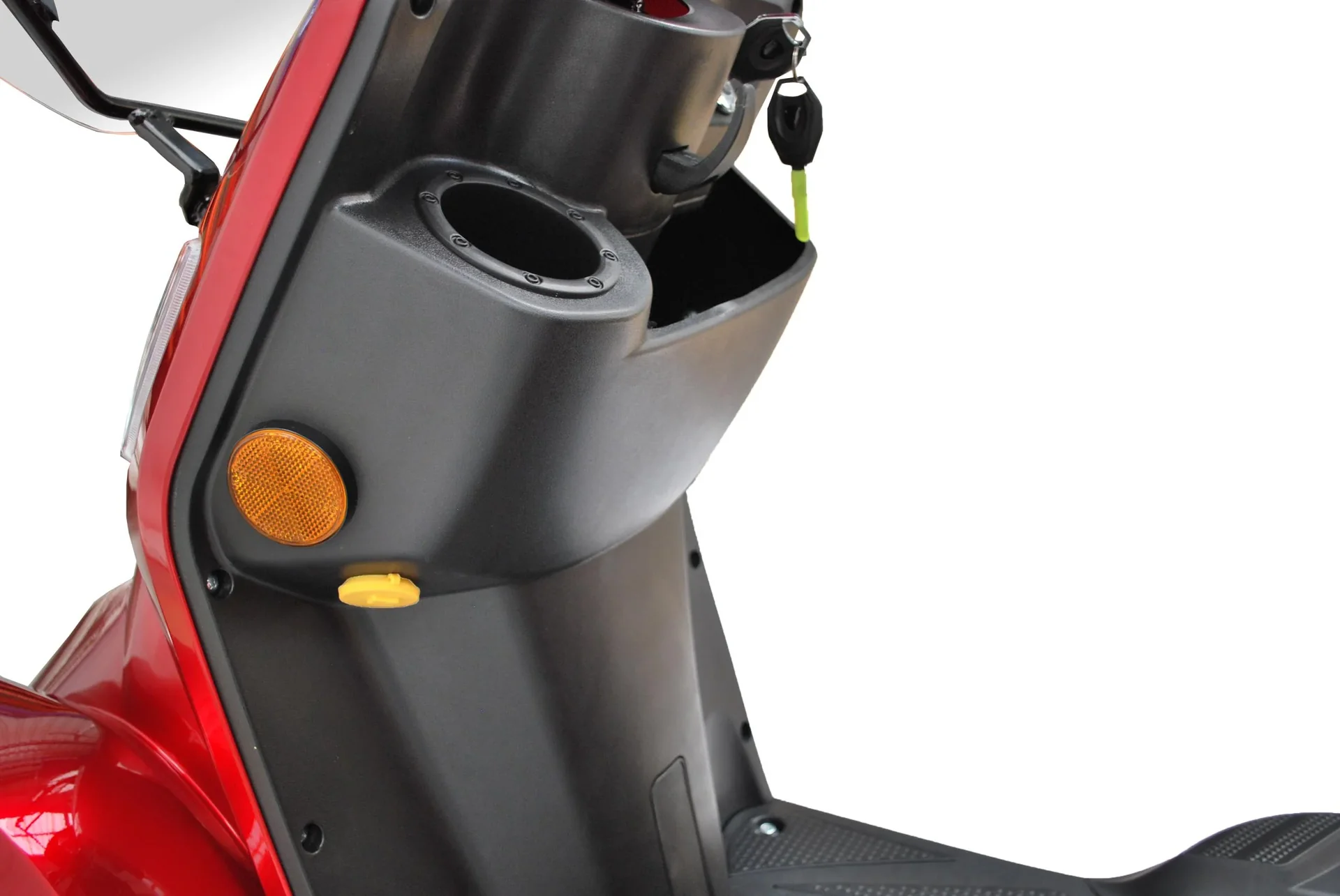 E-Scooter rot - 4 Räder - 25 km/h - mit Dach - Seniorenmobil - 9