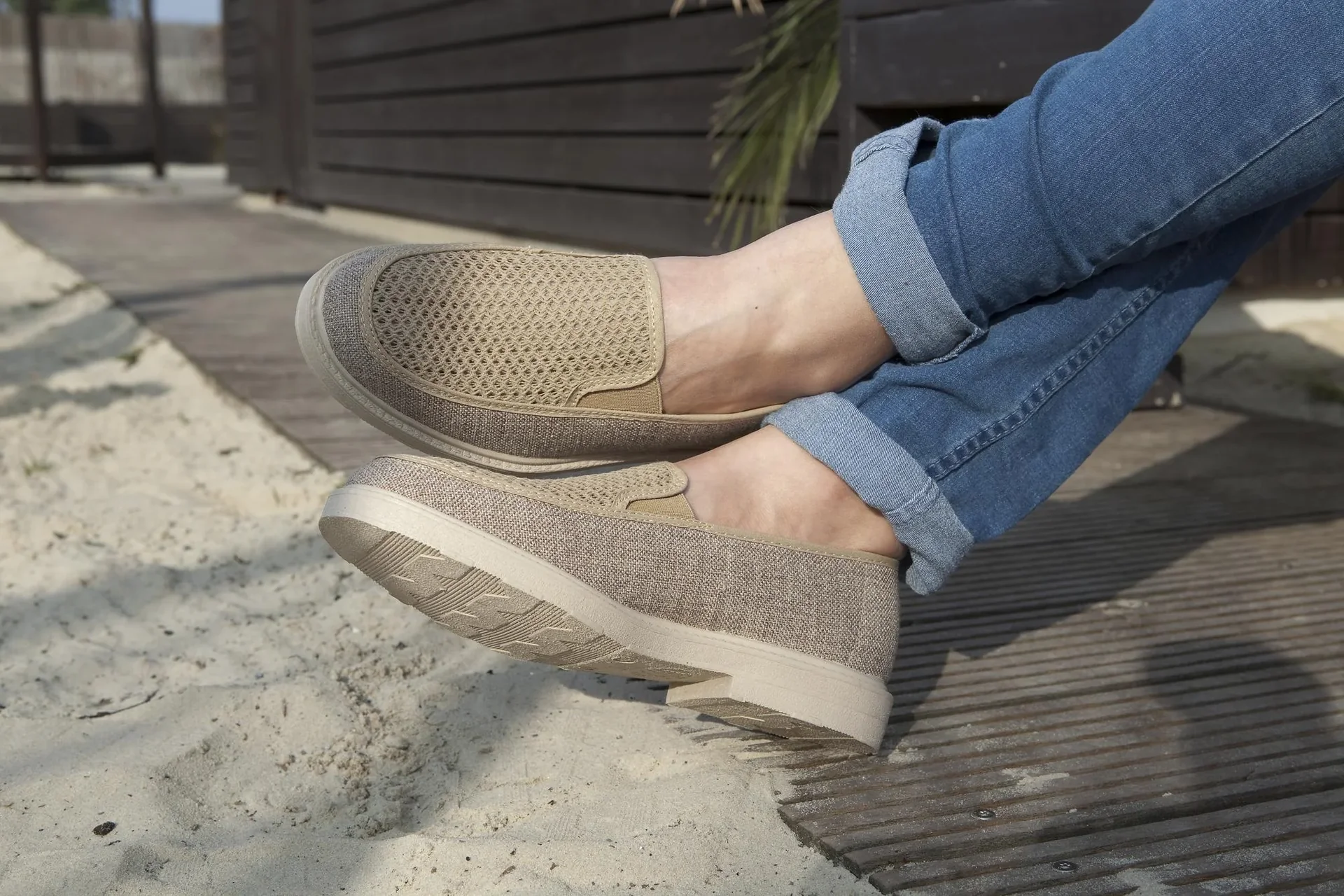 Klimaslipper, Farbe natur, Gr. 39 - 0