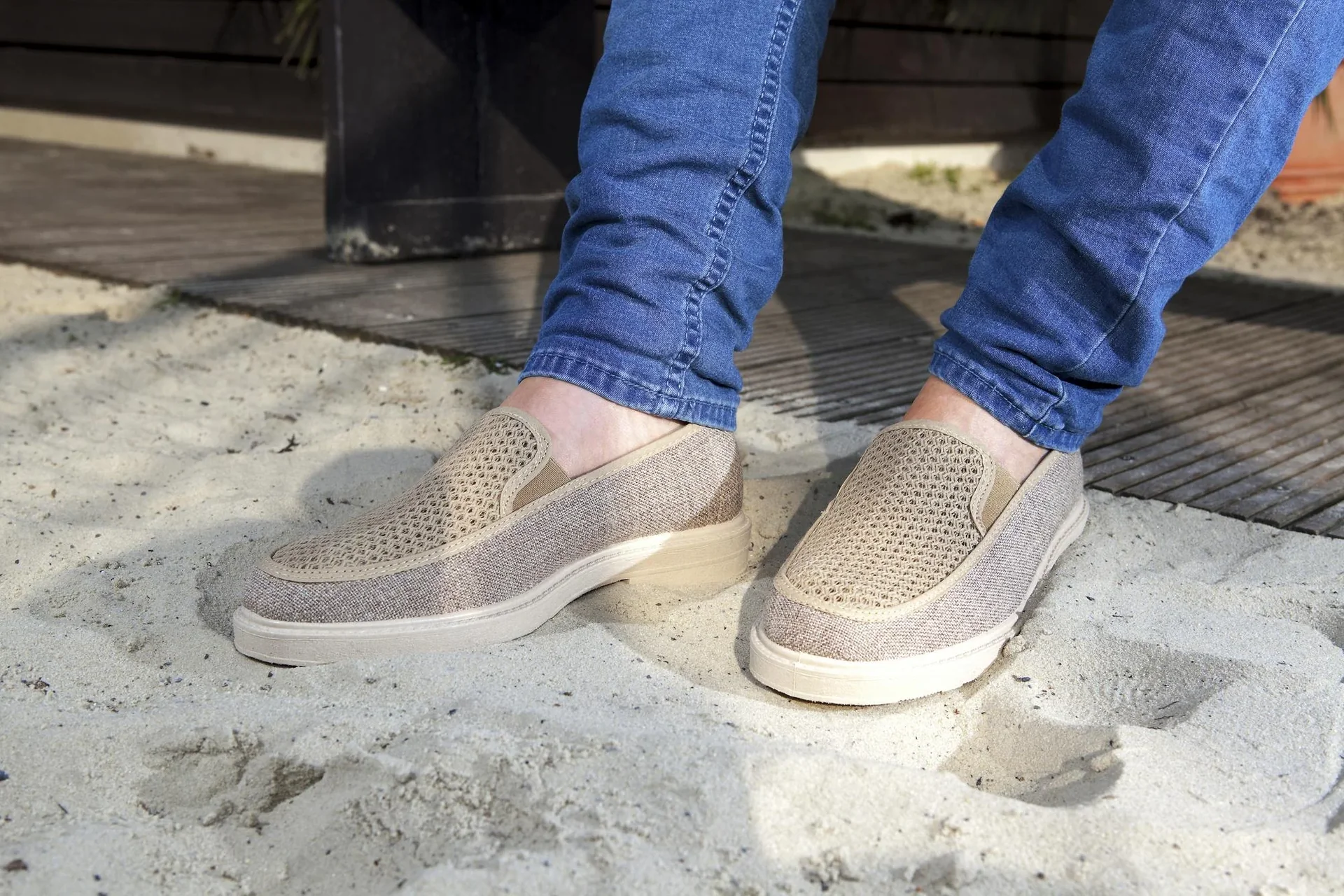 Klimaslipper, Farbe natur, Gr. 39 - 3
