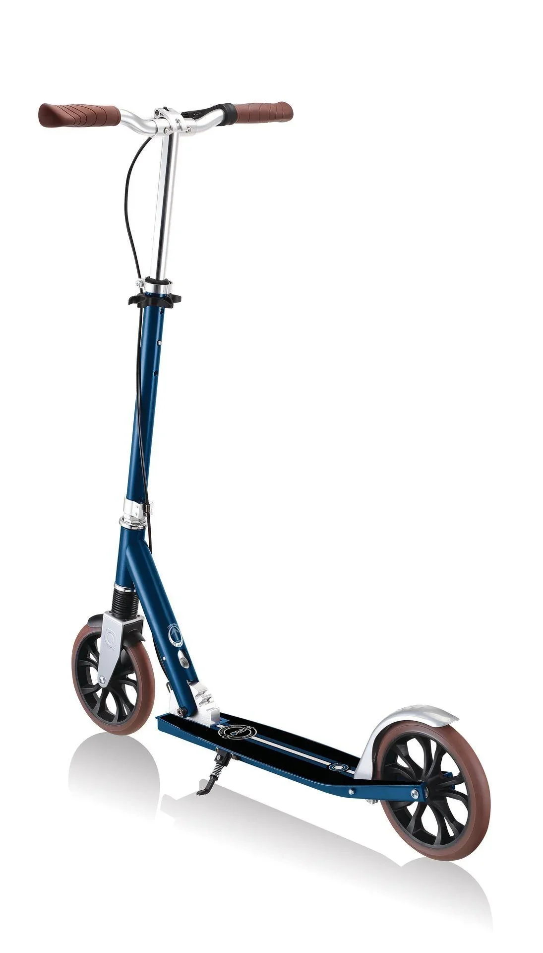 NL 205 Deluxe Tretroller, 205 mm, ABEC 7, Handbremse, höhenverstellbar, Frontfederung, Klappmechanismus, blau - 6