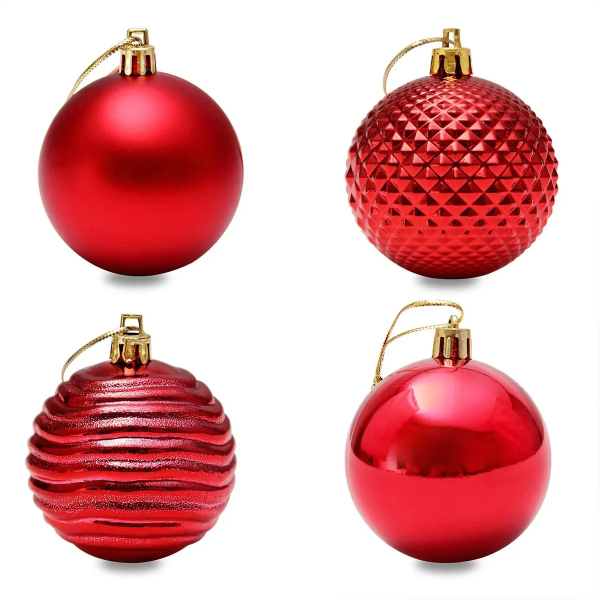 Christbaumschmuck - Christbaumschmuck rot 66 Stück. - 2