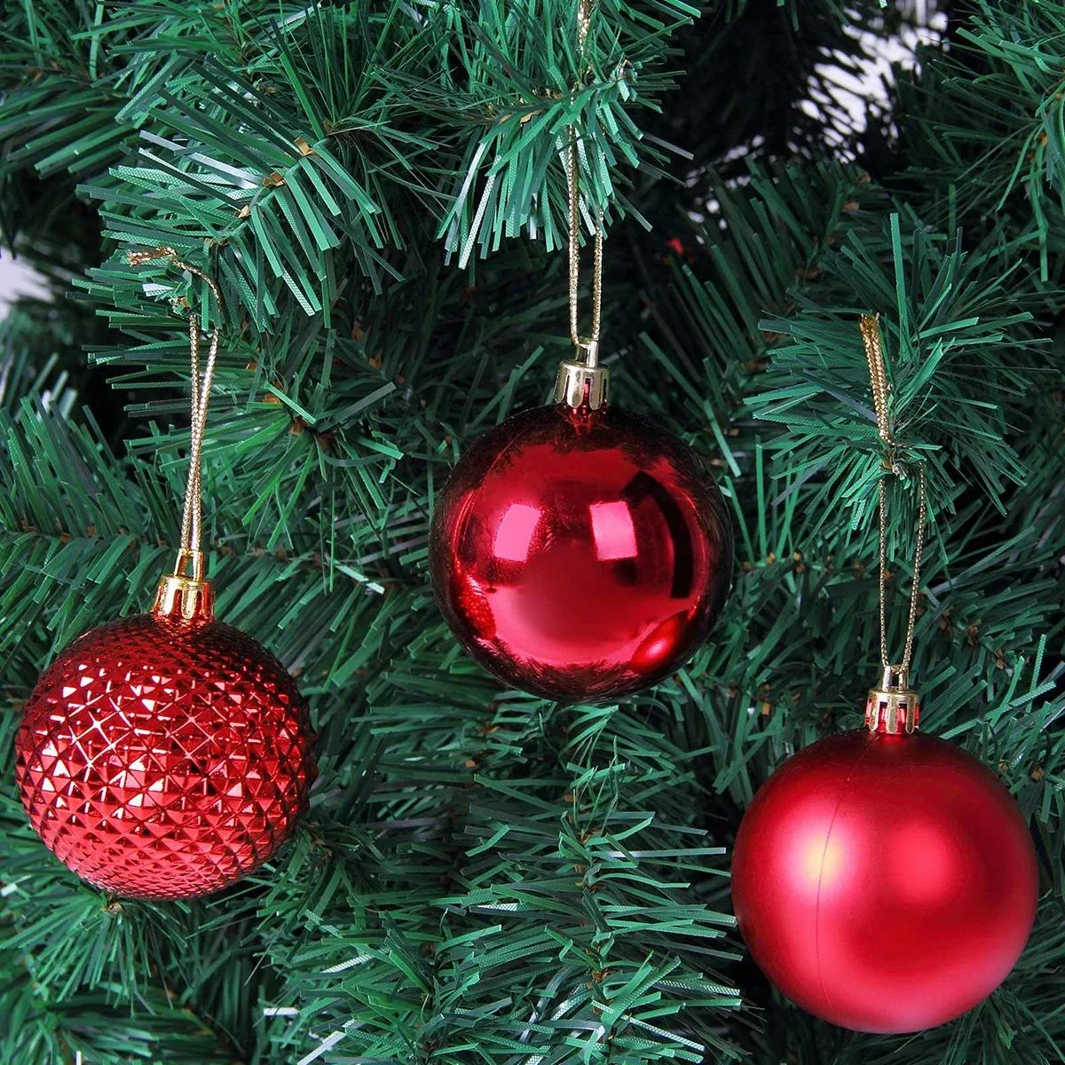 Christbaumschmuck - Christbaumschmuck rot 66 Stück. - 3