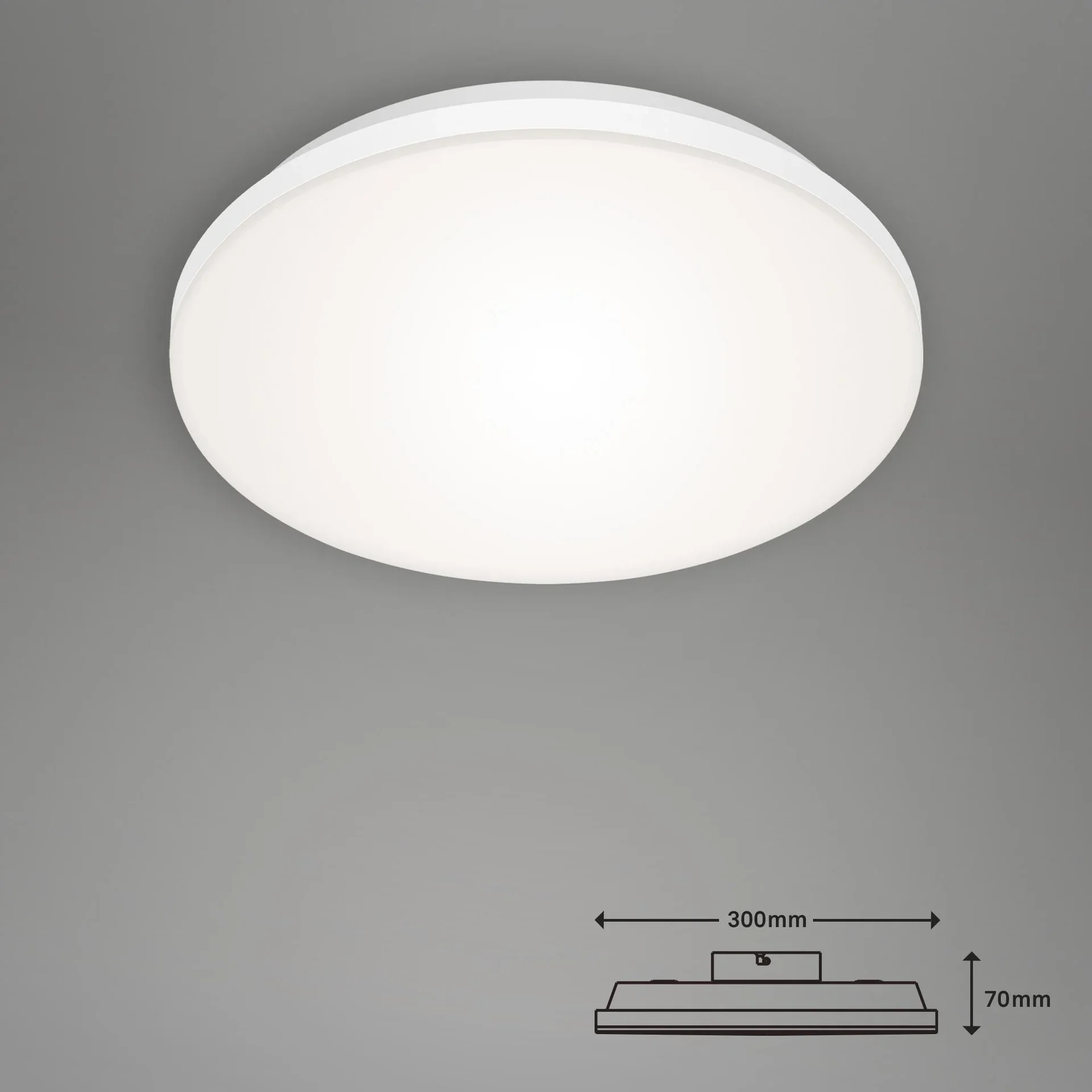 Rahmenloses LED Panel, rund, Ø 30, 12 Watt, weiß - 1