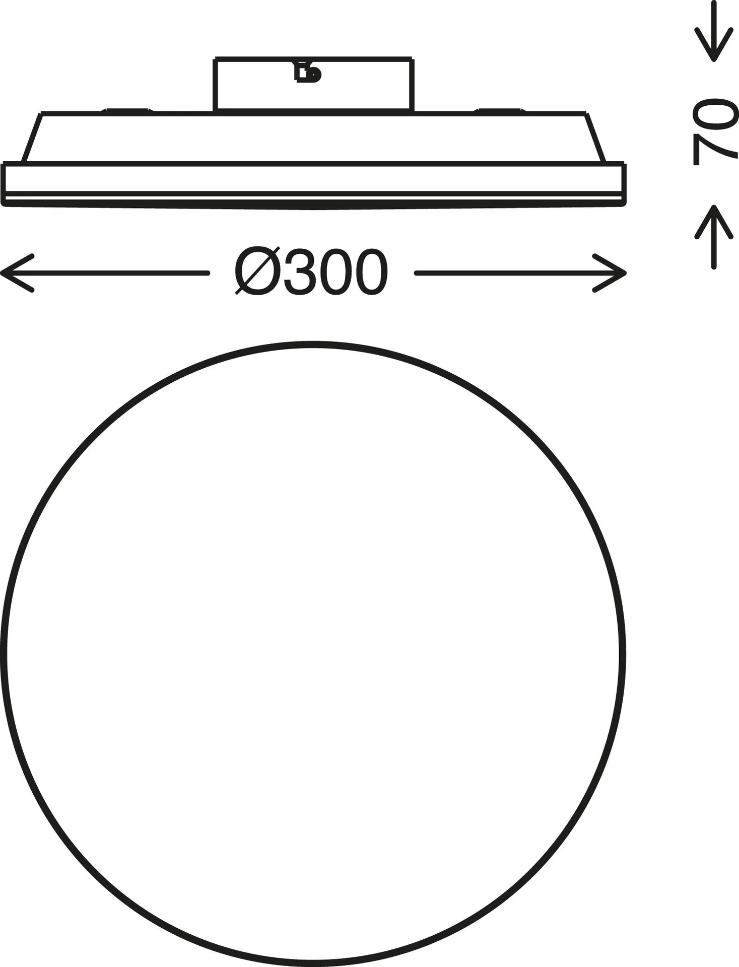 Rahmenloses LED Panel, rund, Ø 30, 12 Watt, weiß - 2