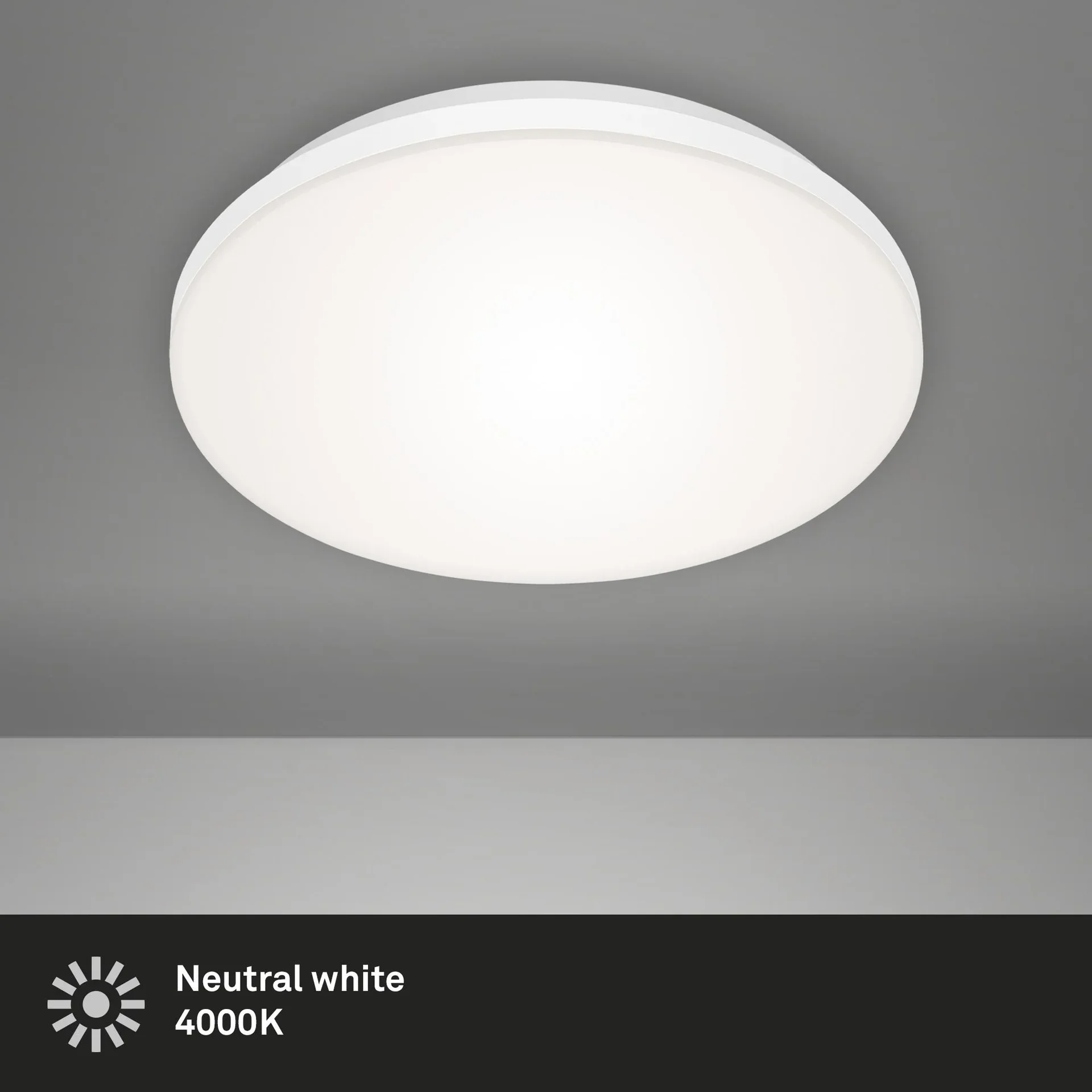 Rahmenloses LED Panel, rund, Ø 30, 12 Watt, weiß - 3