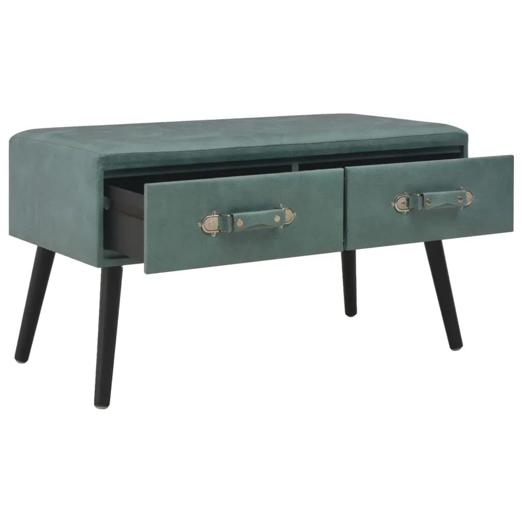 Couchtisch 80x40x46 cm Kunstleder meer-grün - 4